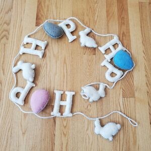 New in Box Hop Hop Felt 6' Easter Bunny Eggs Garland Bunny Boulevard